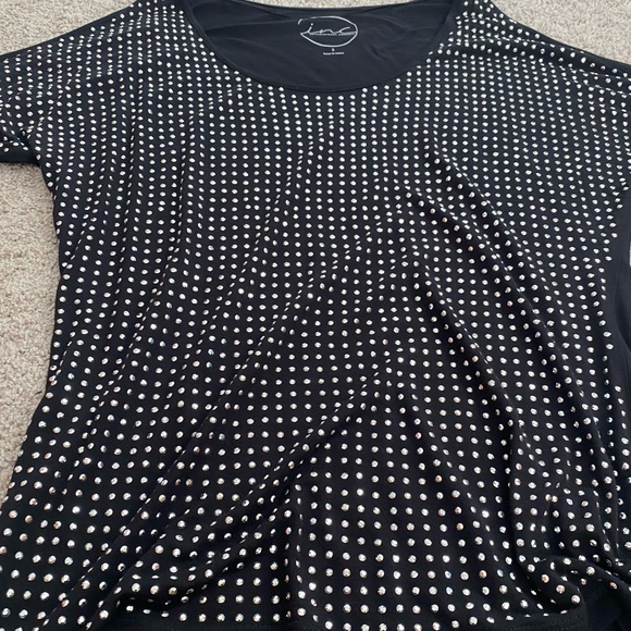 Cold Shoulder Rhinestone Top INC small - Picture 5 of 11